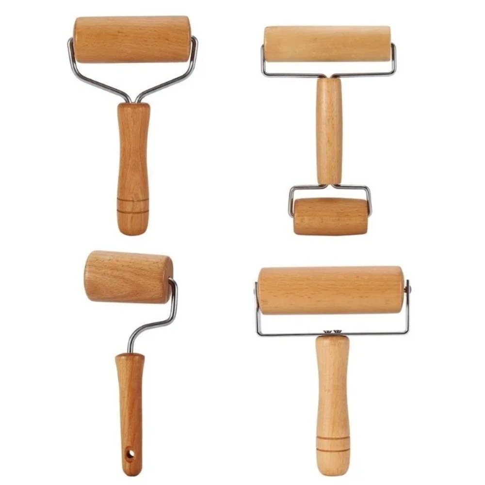Kitchen Roll Baking - 1Pc Wooden Rolling Pin Handheld Pastry