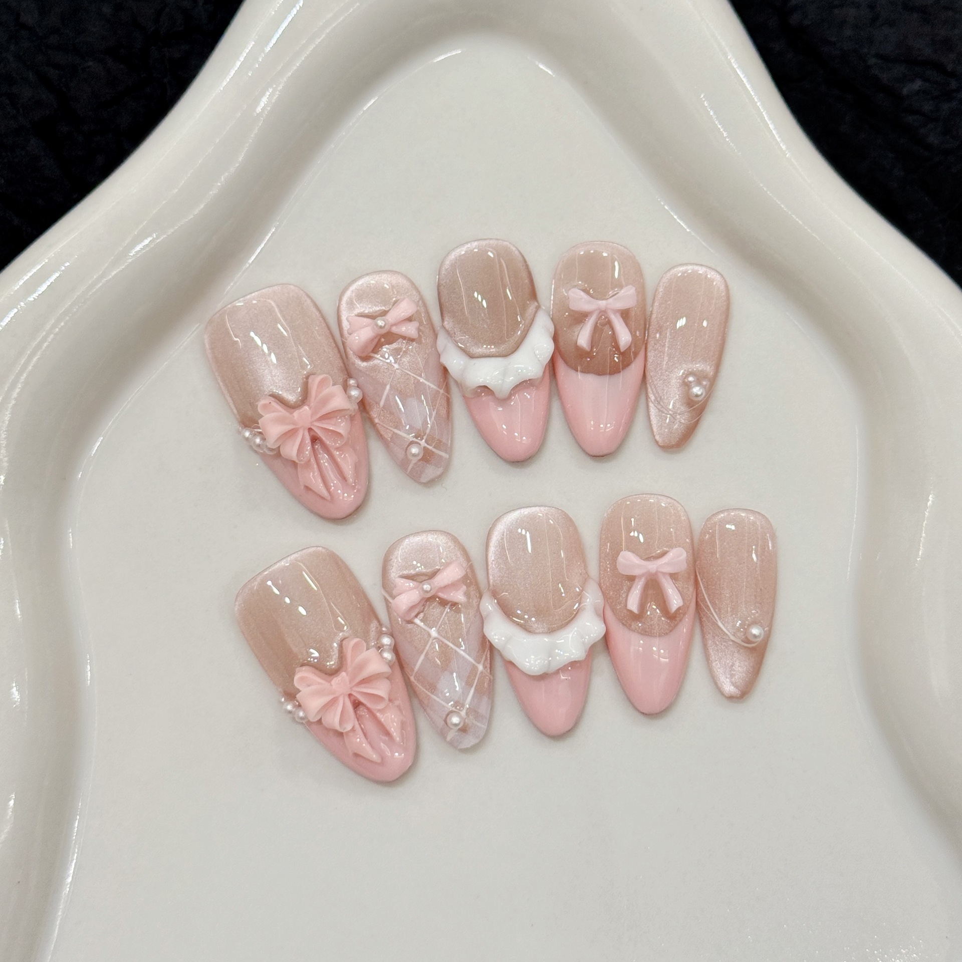 10pcs Handmade Press on Nails  – Decorating Tip Set recenzja i cena
