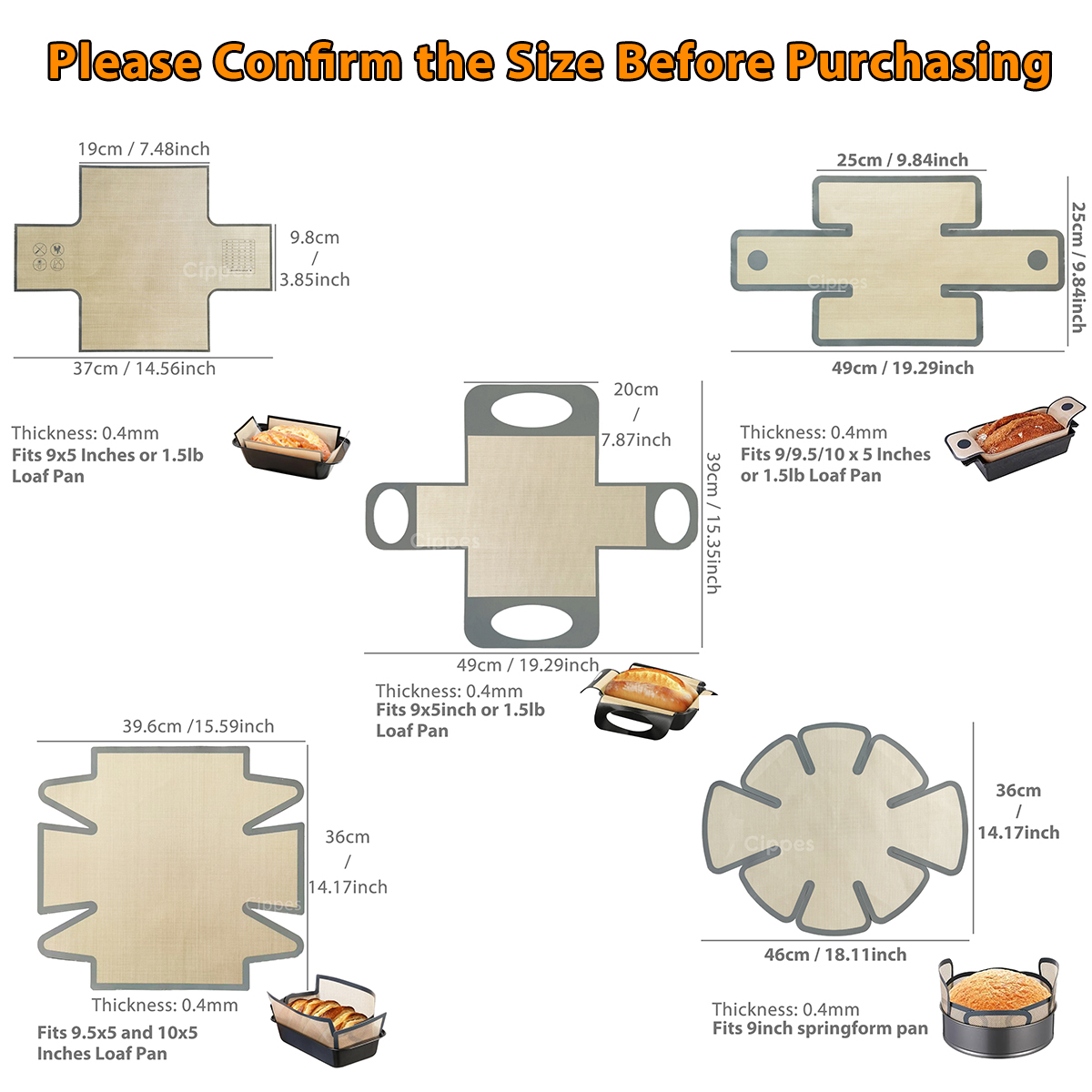Silicone Bread Loaf Pan Liners – Kitchen Baking Mat recenzja i cena