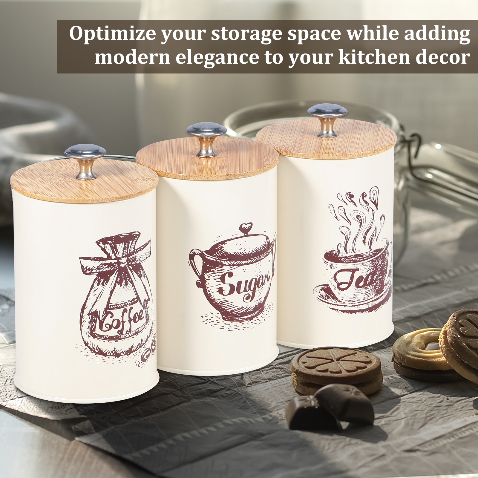 3Pcs Kitchen Storage Box Metal – Kitchen Bank recenzja i cena