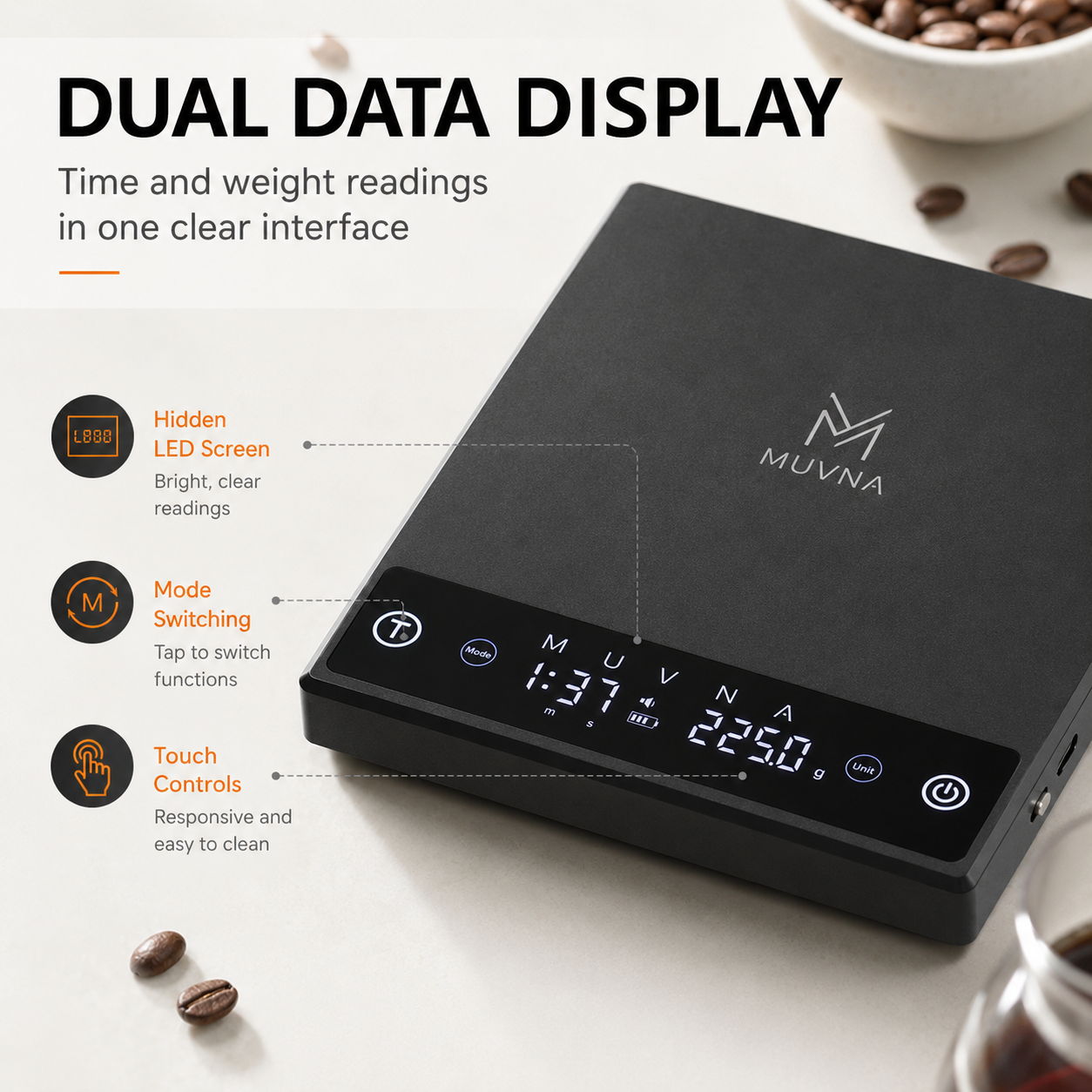 MUVNA Coffee Scale Espresso Sc – Kitchen Baking Timer recenzja i cena