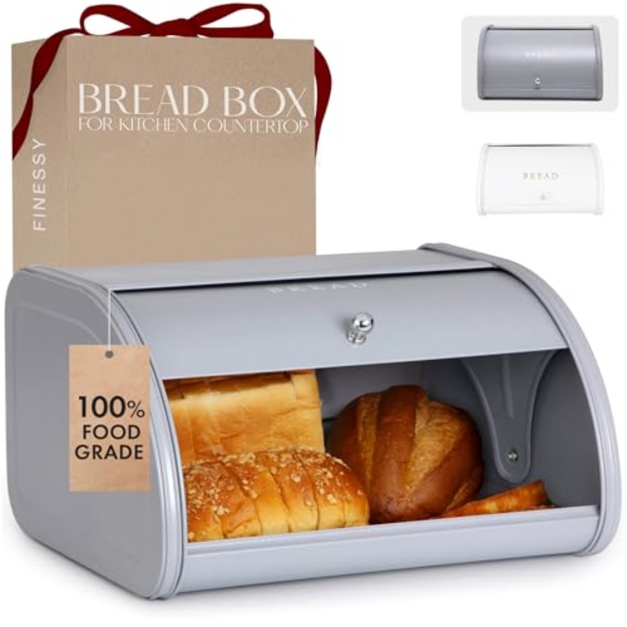 Modern Metal Bread Box for Kit – Kitchen Baking Mat recenzja i cena