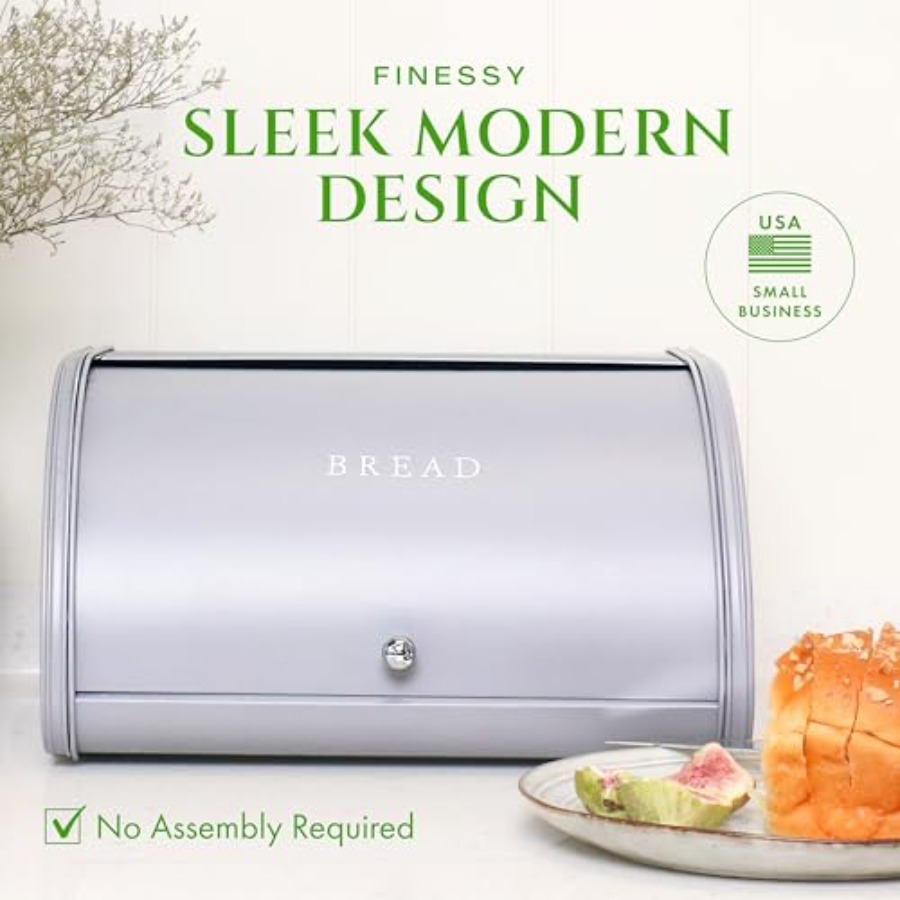 Modern Metal Bread Box for Kit – Kitchen Baking Mat recenzja i cena