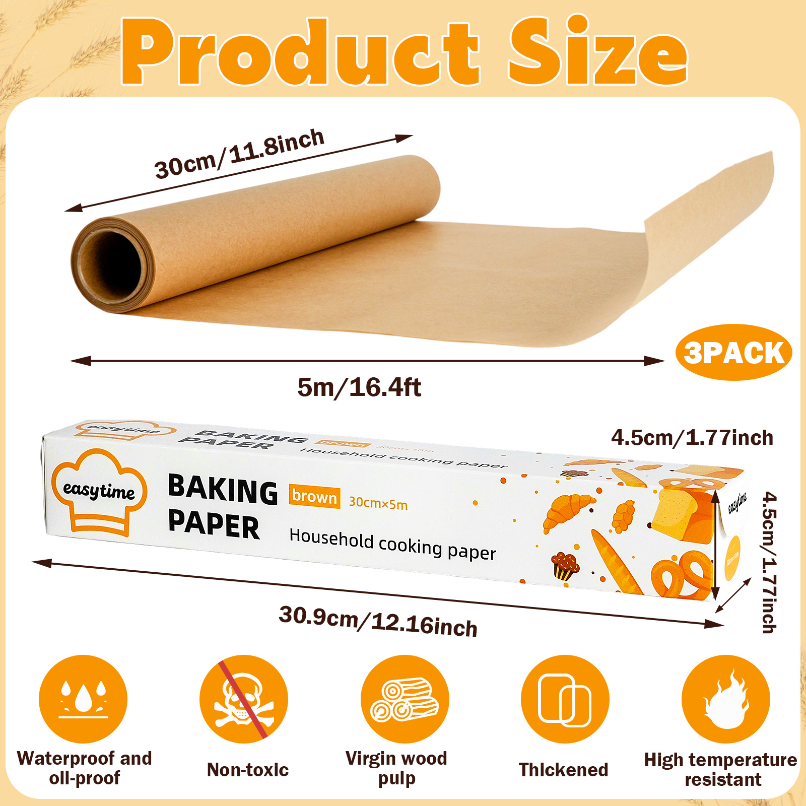 Non-stick Parchment Paper Roll – Kitchen Roll Baking recenzja i cena
