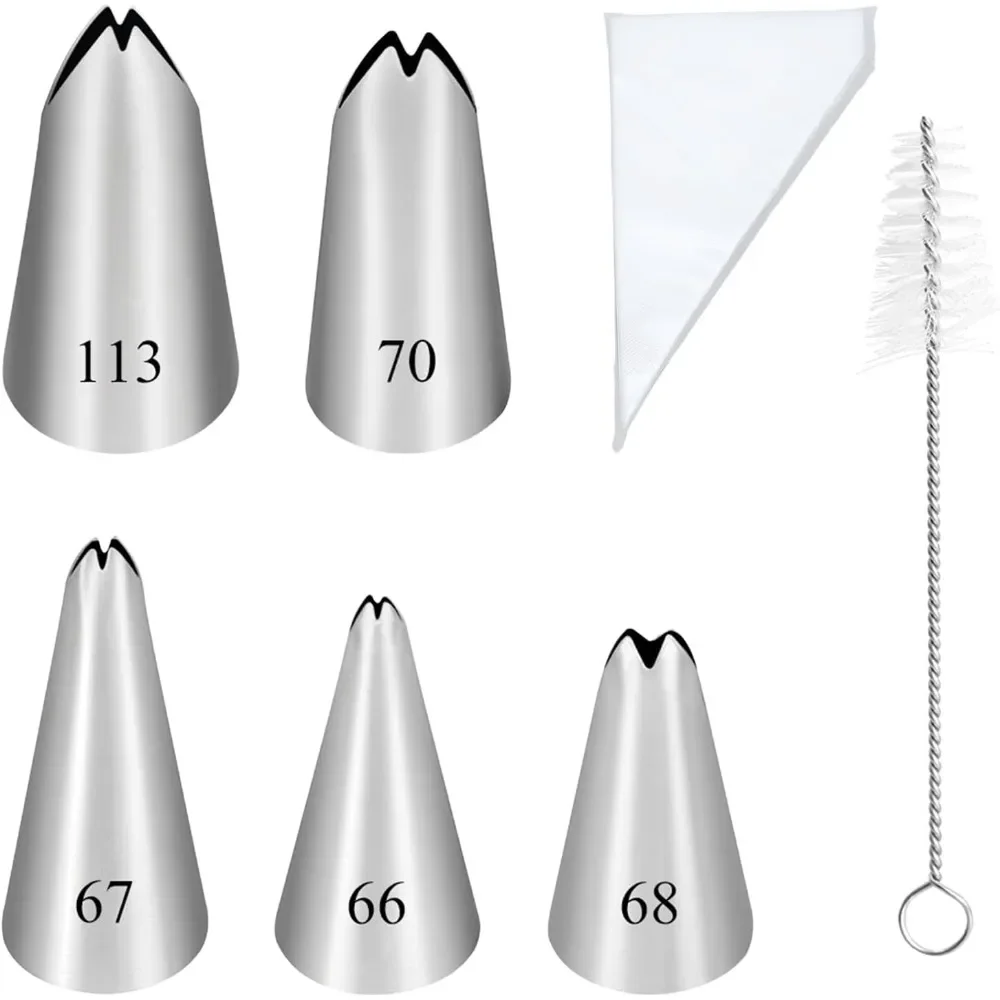 Set of 5 Stainless Steel Pipin – Decorating Tip Set recenzja i cena