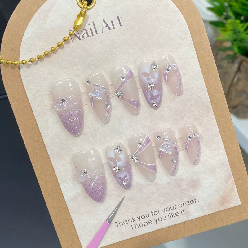 10pcs Handmade Press on Nails  – Decorating Tip Set recenzja i cena
