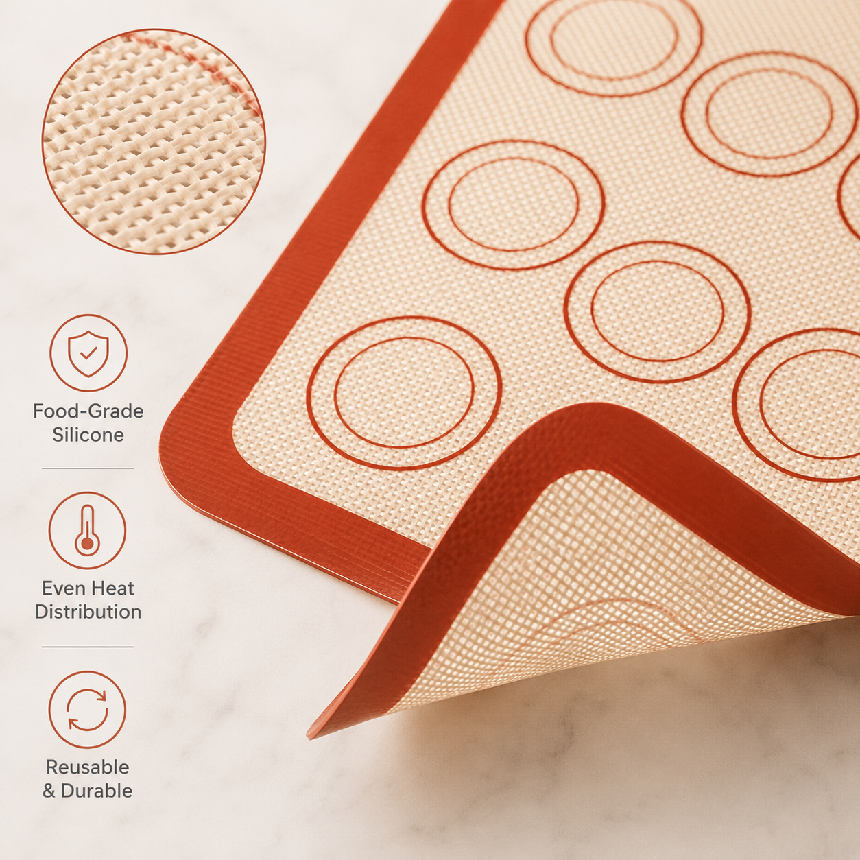 Non Stick Silicone Baking Mat  – Kitchen Roll Baking recenzja i cena